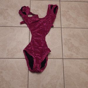 Backbone Polewear Velvet Seduction Bodysuit Magenta Size S
